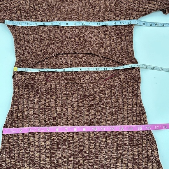 AFRM Womens Sweater Dress Maxi Cut Out Long Sleeves Rust Brown NWOT - Picture 5 of 8